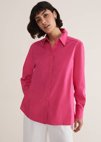 Phase Eight Pink Cotton Shirts Pink Australia | CK2973015